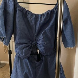 Zara denim romper